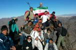 صعود کوهنوردان جیرفتی به قله ۲۱۷۰ متری میل منجوم/تصاویر