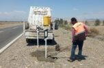 آغاز عملیات بهسازی و حذف نقاط حادثه خیز محور فاریاب کلکسورک کهنوج در شهرستان فاریاب
