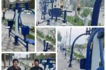 نصب ست وسایل ورزشی در پارک لاله های گمنام
