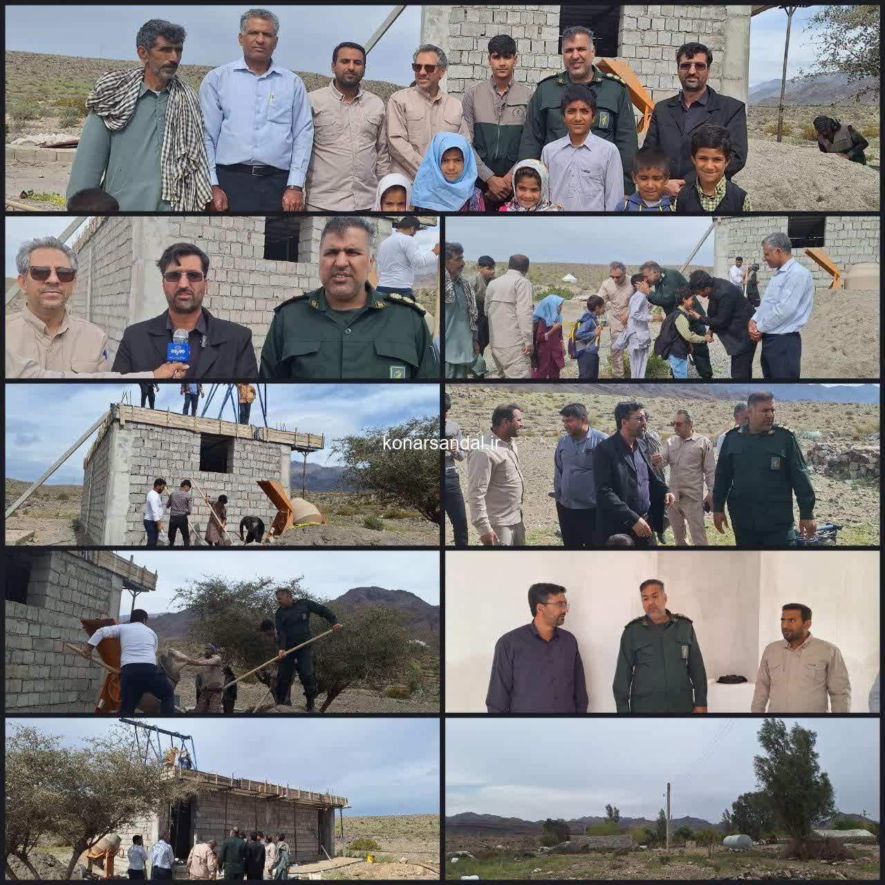 ساخت مدرسه ۲کلاسه توسط گروه جهادی شهید دهقانپور در محرومترین نقطه شهرستان عنبرآباد در ایام نوروز