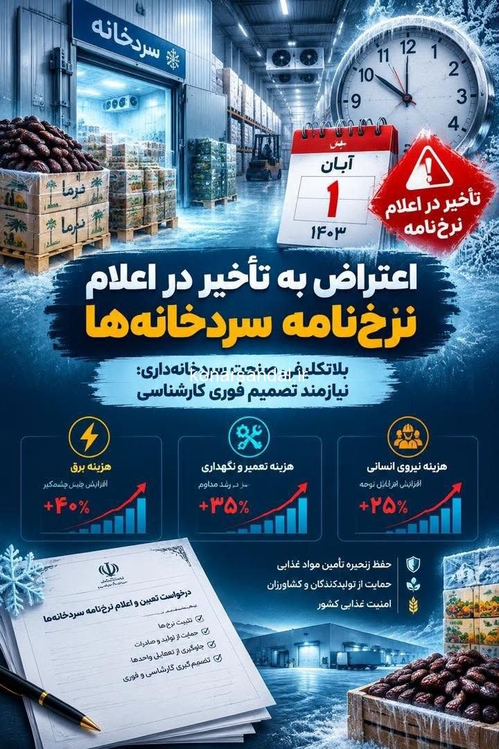 گزارش تخصصی و مطالبه‌گری: چالش‌ها، خلأهای قانونی و وضعیت بلاتکلیف سردخانه‌داران جنوب استان